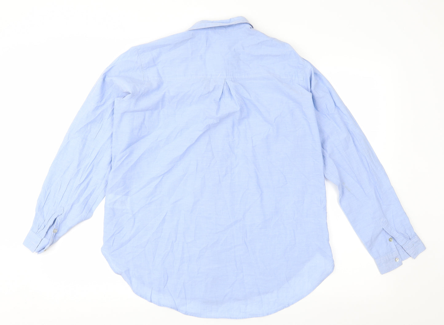H&M Womens Blue   Basic Button-Up Size 8