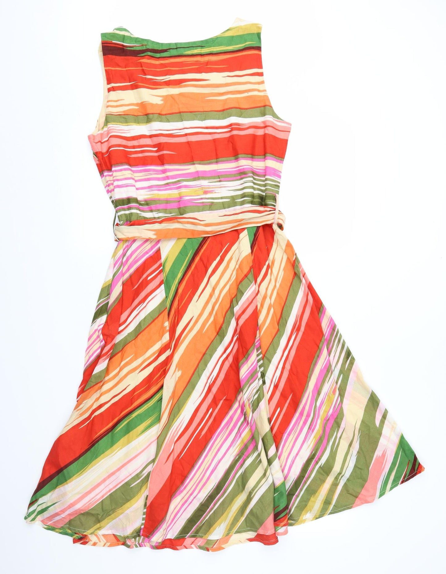 First Avenue Womens Multicoloured Geometric  Fit & Flare  Size 12