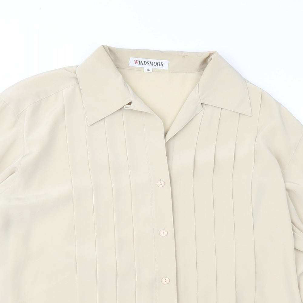 Windsmoor Womens Beige   Basic Blouse Size 14