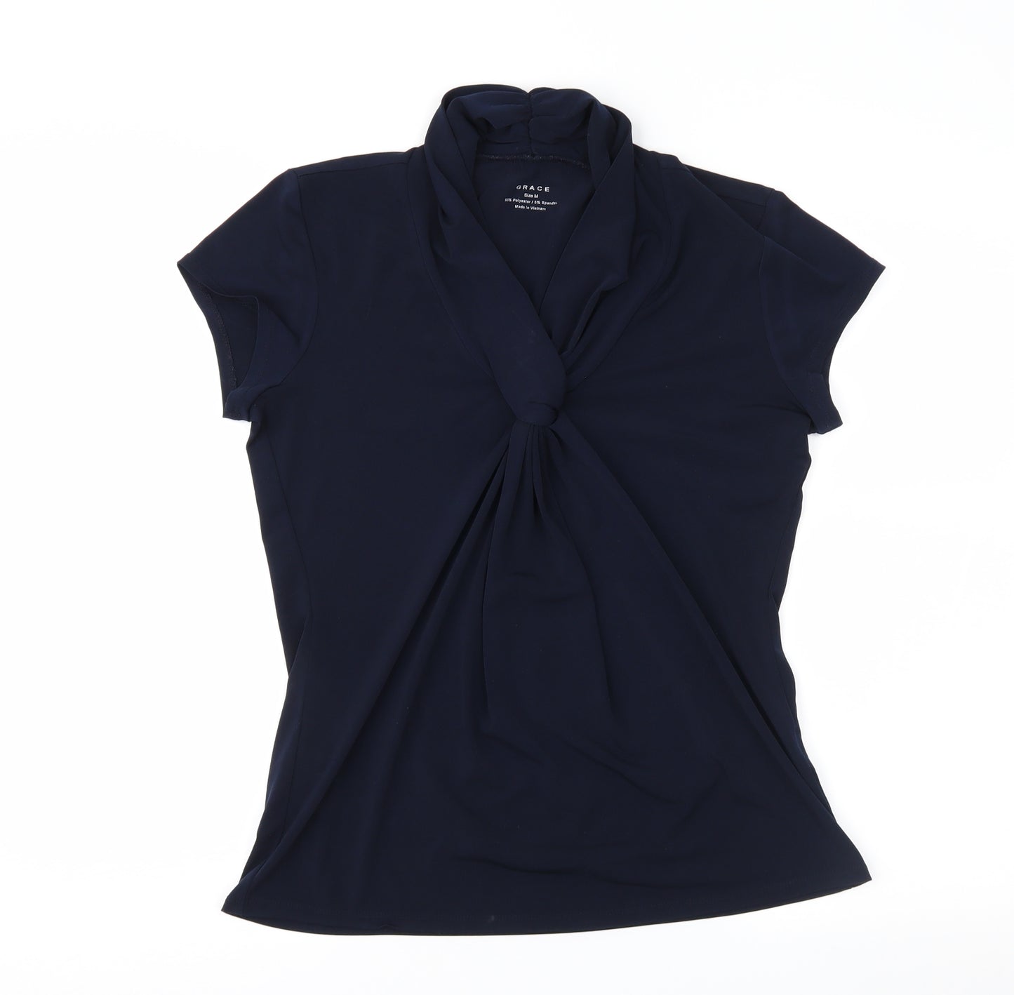 Grace Womens Blue   Basic Blouse Size M