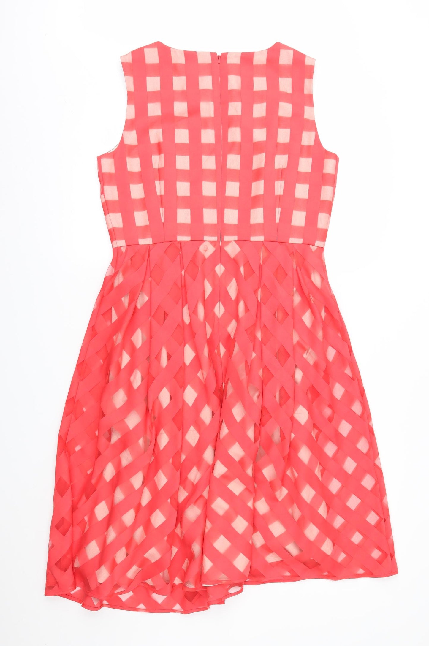 Precis Womens Red Geometric  Fit & Flare  Size 12