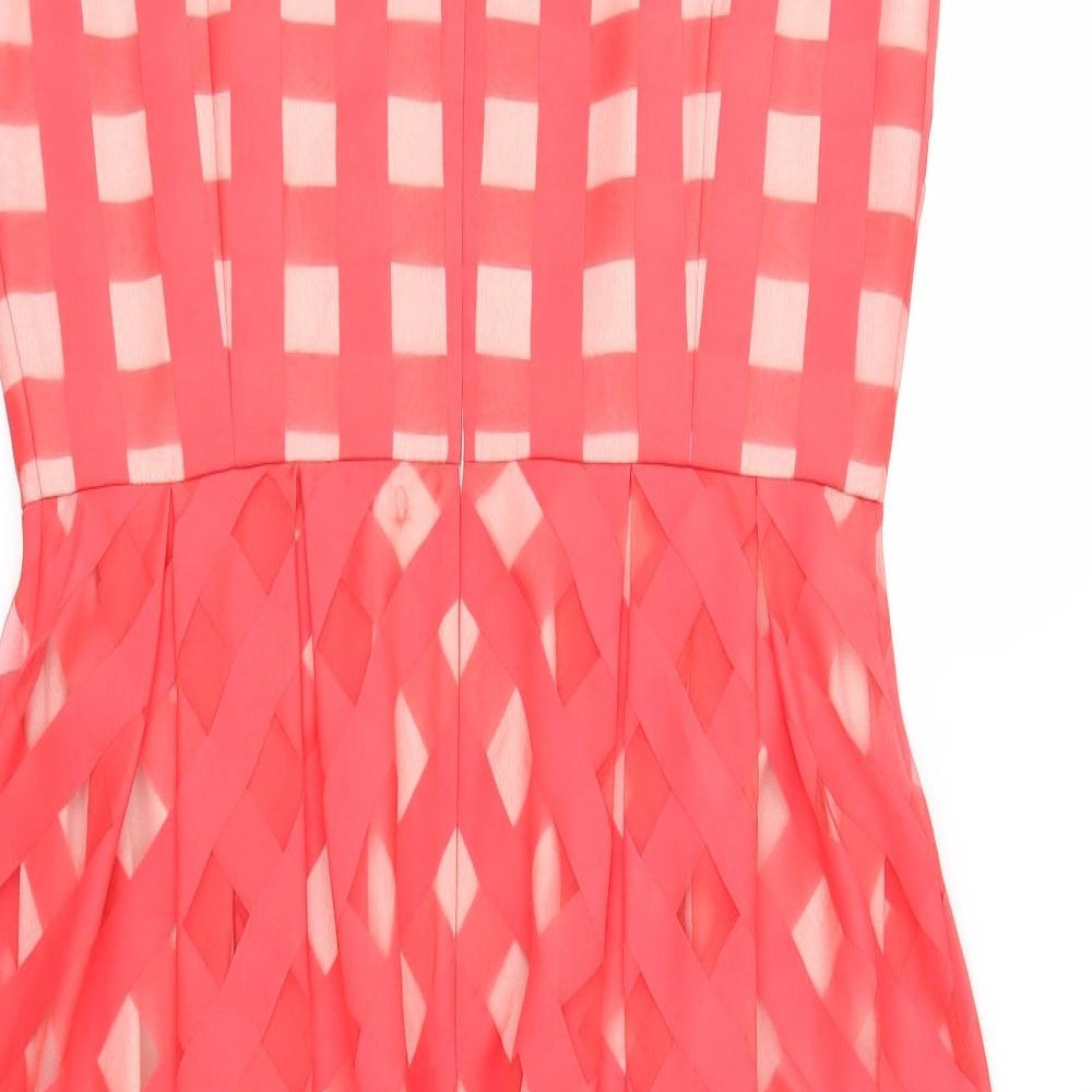 Precis Womens Red Geometric  Fit & Flare  Size 12