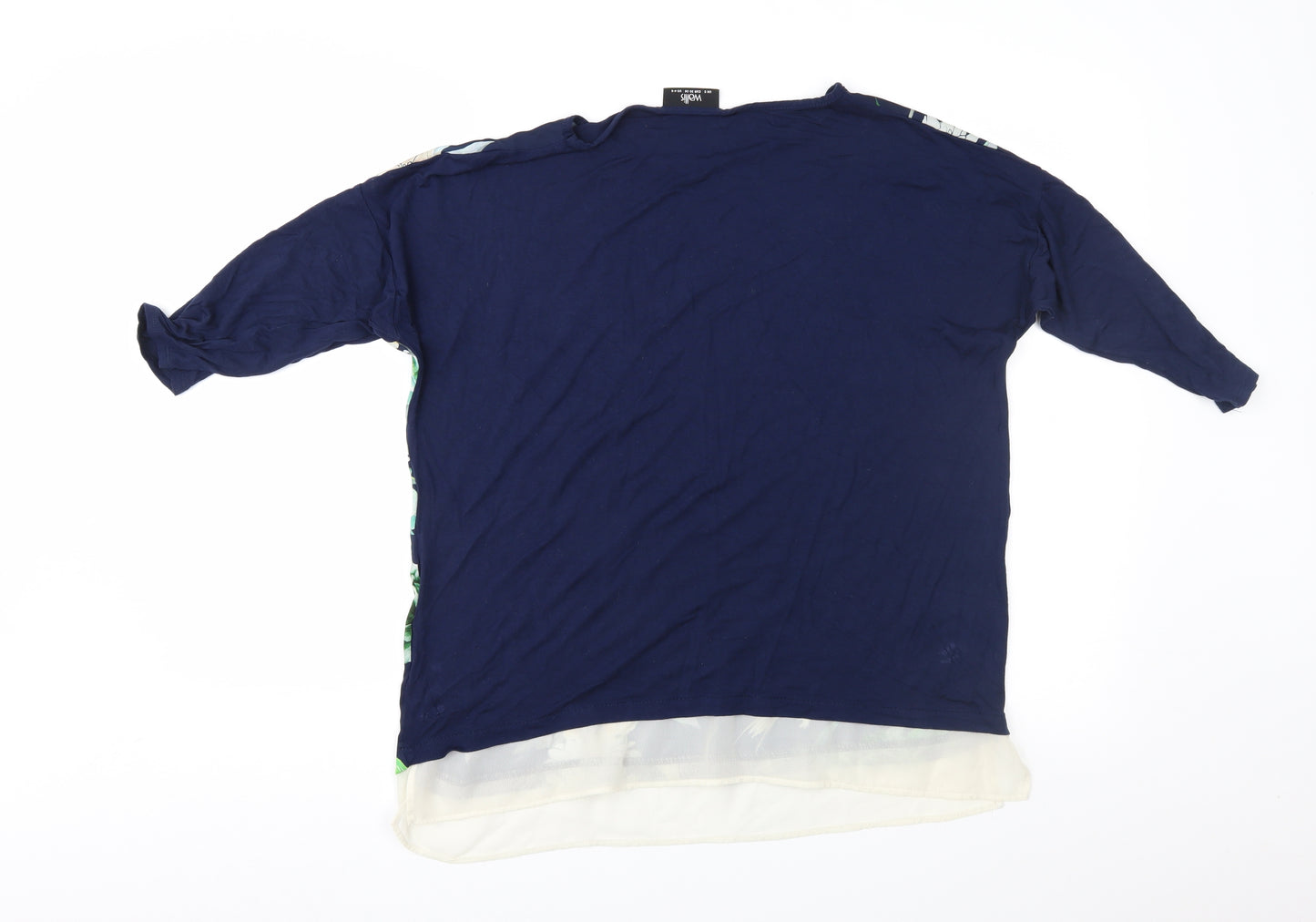 Wallis Womens Blue Floral  Basic Blouse Size S