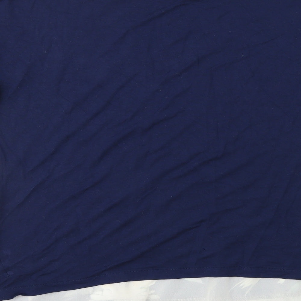 Wallis Womens Blue Floral  Basic Blouse Size S