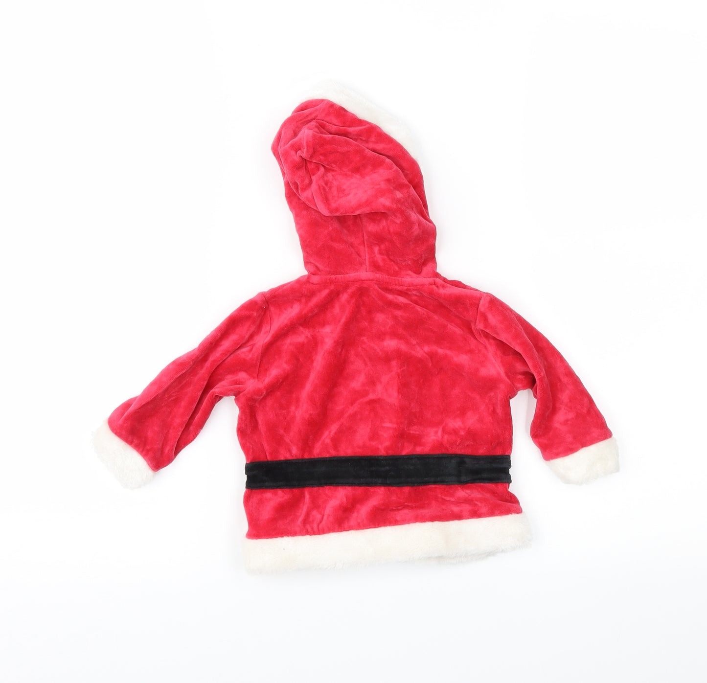 Matalan Boys Red Geometric  Overcoat Jacket Size 6-9 Months  - Xmas