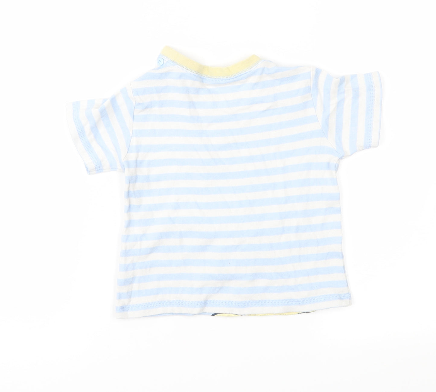 Disney Baby Blue Striped  Basic T-Shirt Size 9-12 Months  - Winnie the Pooh
