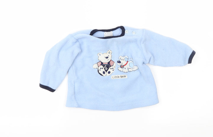 M&Co Boys Blue  Fleece Jacket  Size 6-9 Months