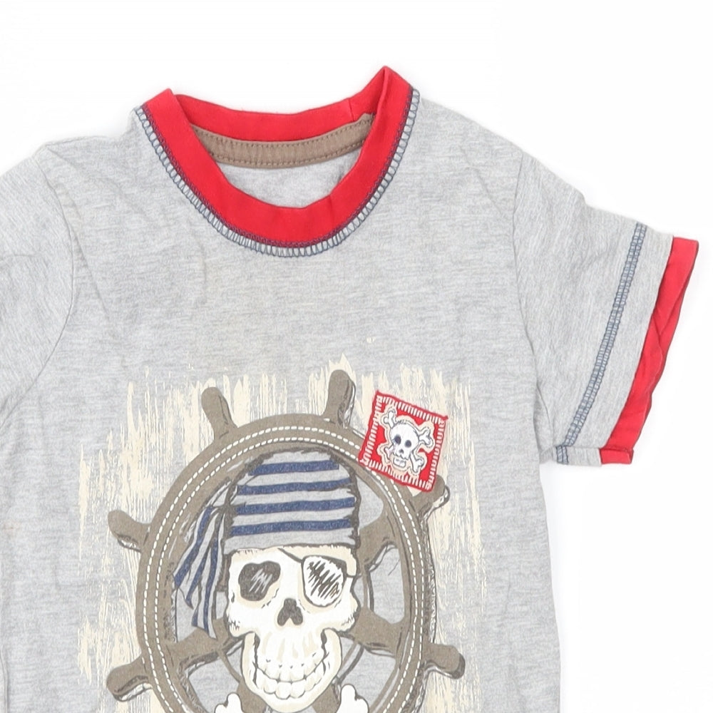 Matalan Boys Grey   Ringer T-Shirt Size 18-24 Months