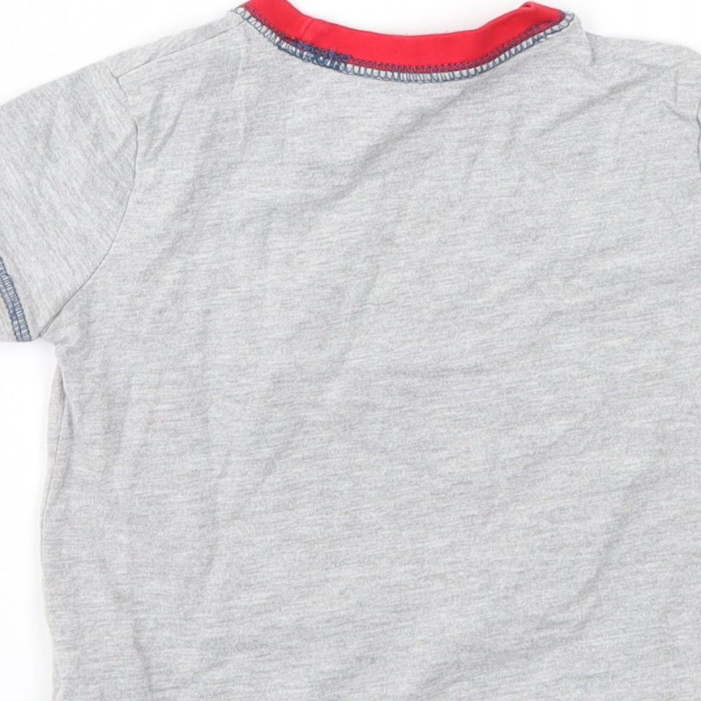 Matalan Boys Grey   Ringer T-Shirt Size 18-24 Months