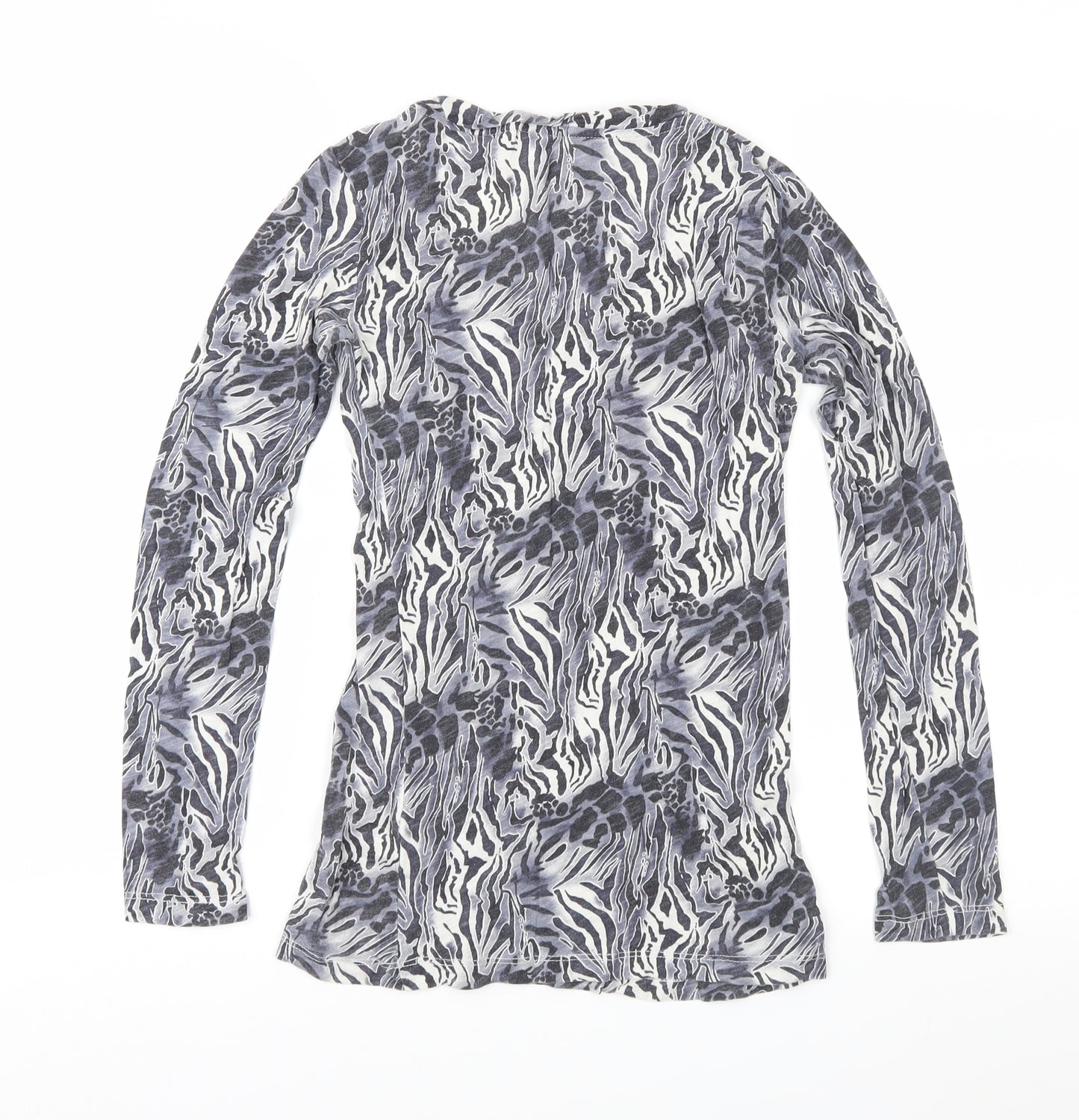 Atmosphere Womens Grey Animal Print  Basic T-Shirt Size 8