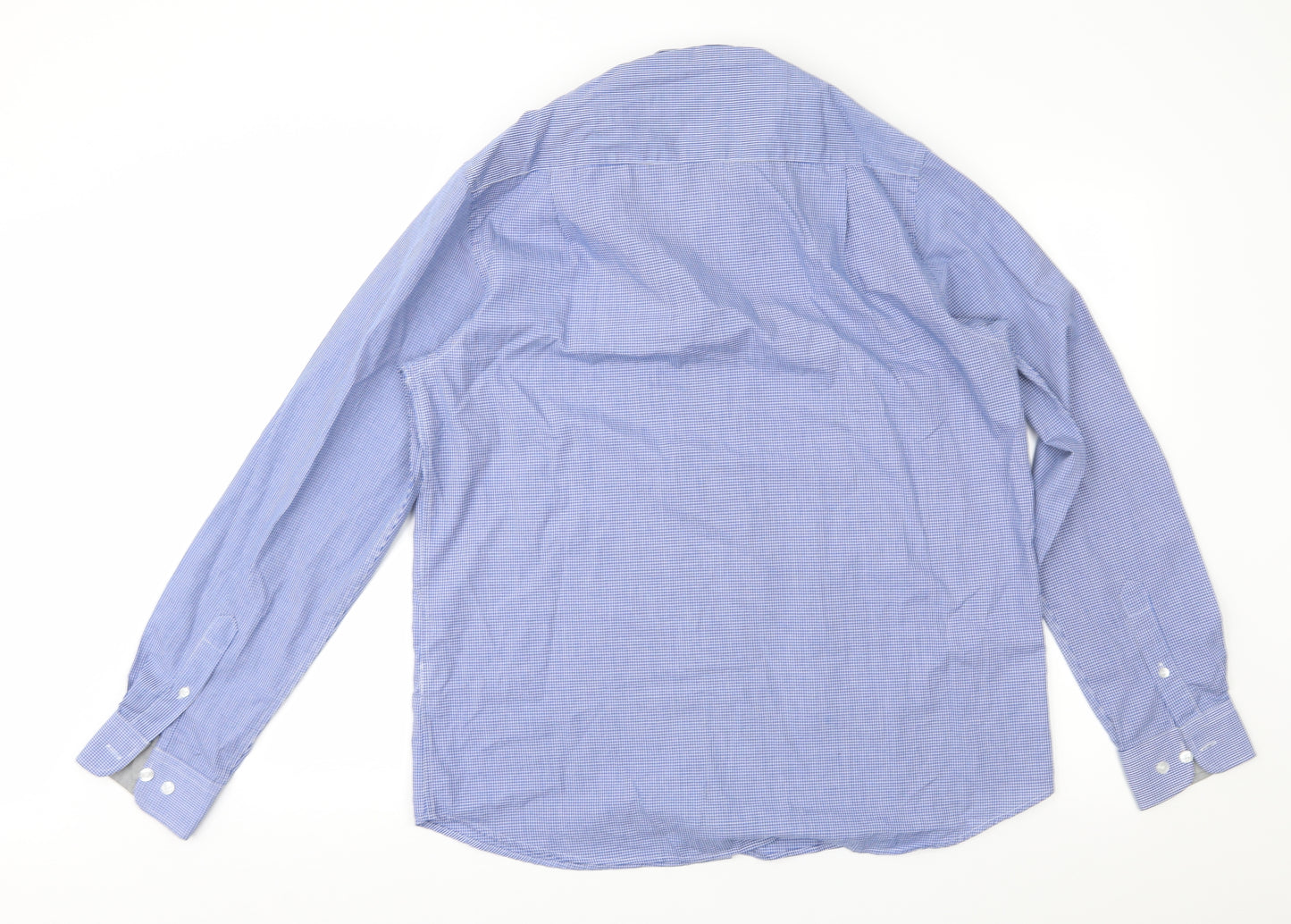 Cedar Wood State Mens Blue Check   Button-Up Size L