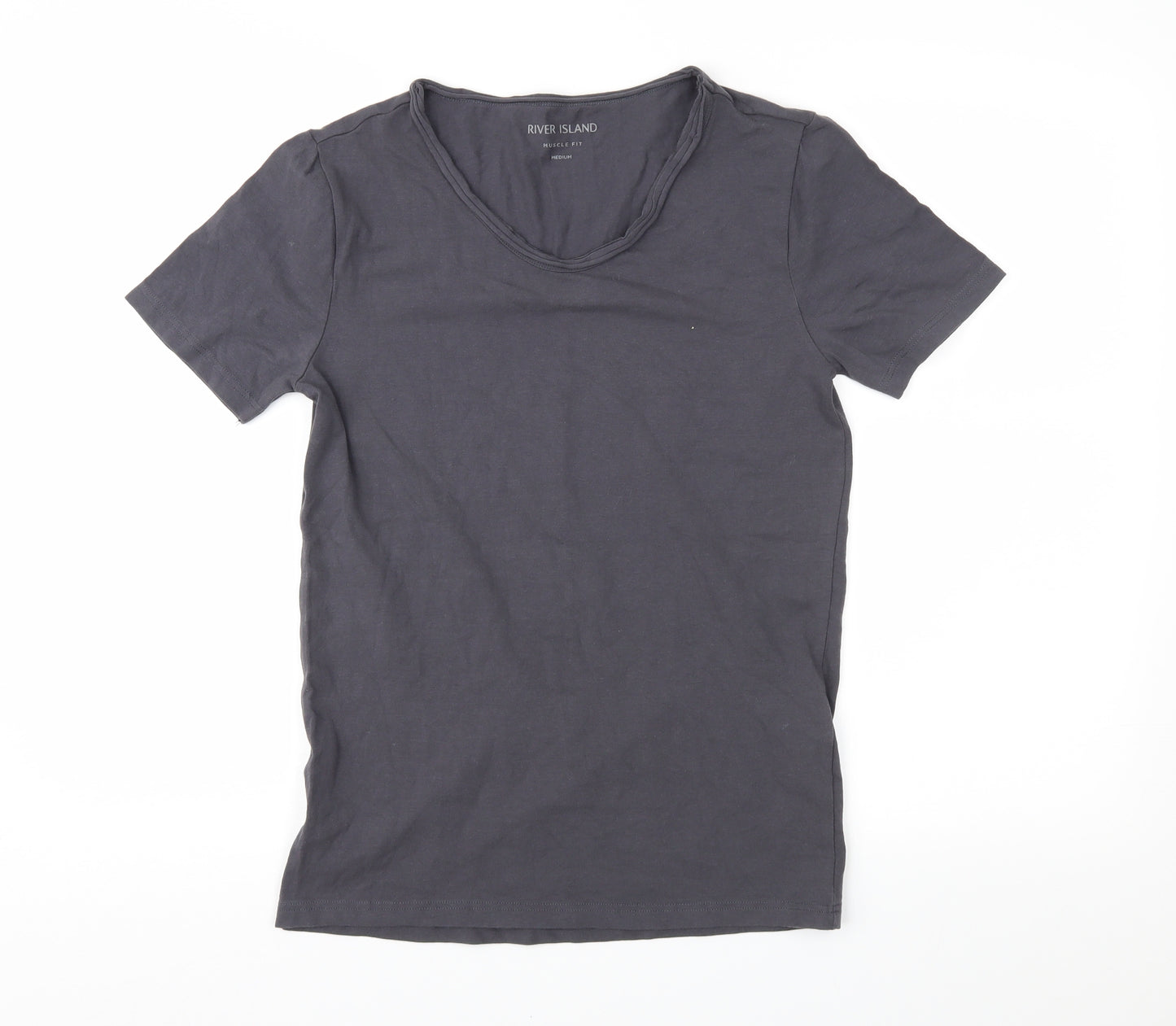 River Island Mens Grey    T-Shirt Size M