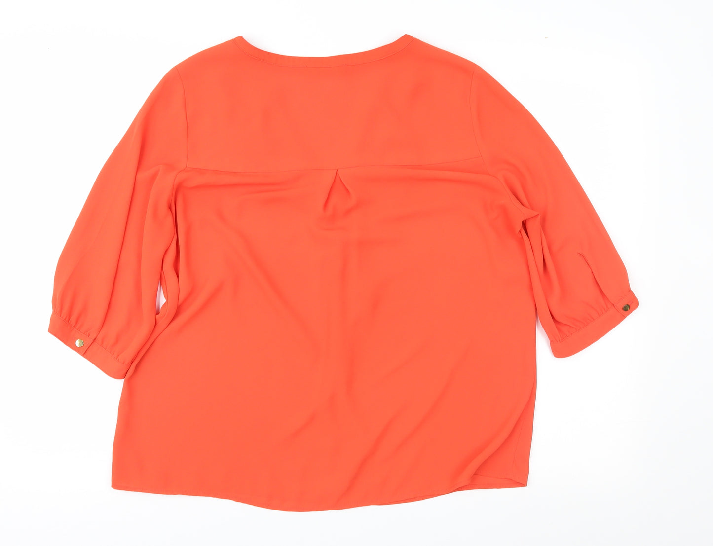 Oasis Womens Orange   Basic Blouse Size 14