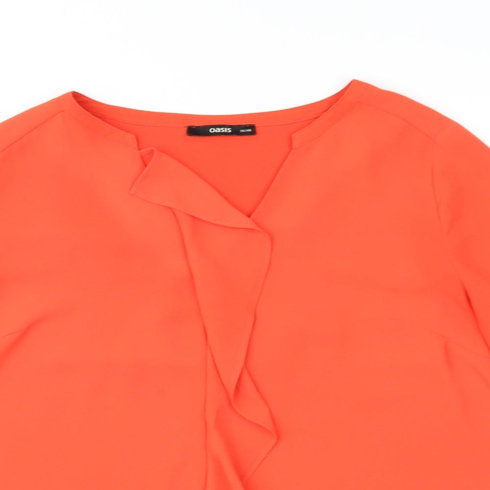 Oasis Womens Orange   Basic Blouse Size 14