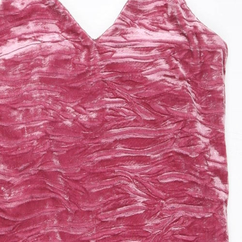 New Look Womens Pink  Velour Bodycon  Size 10