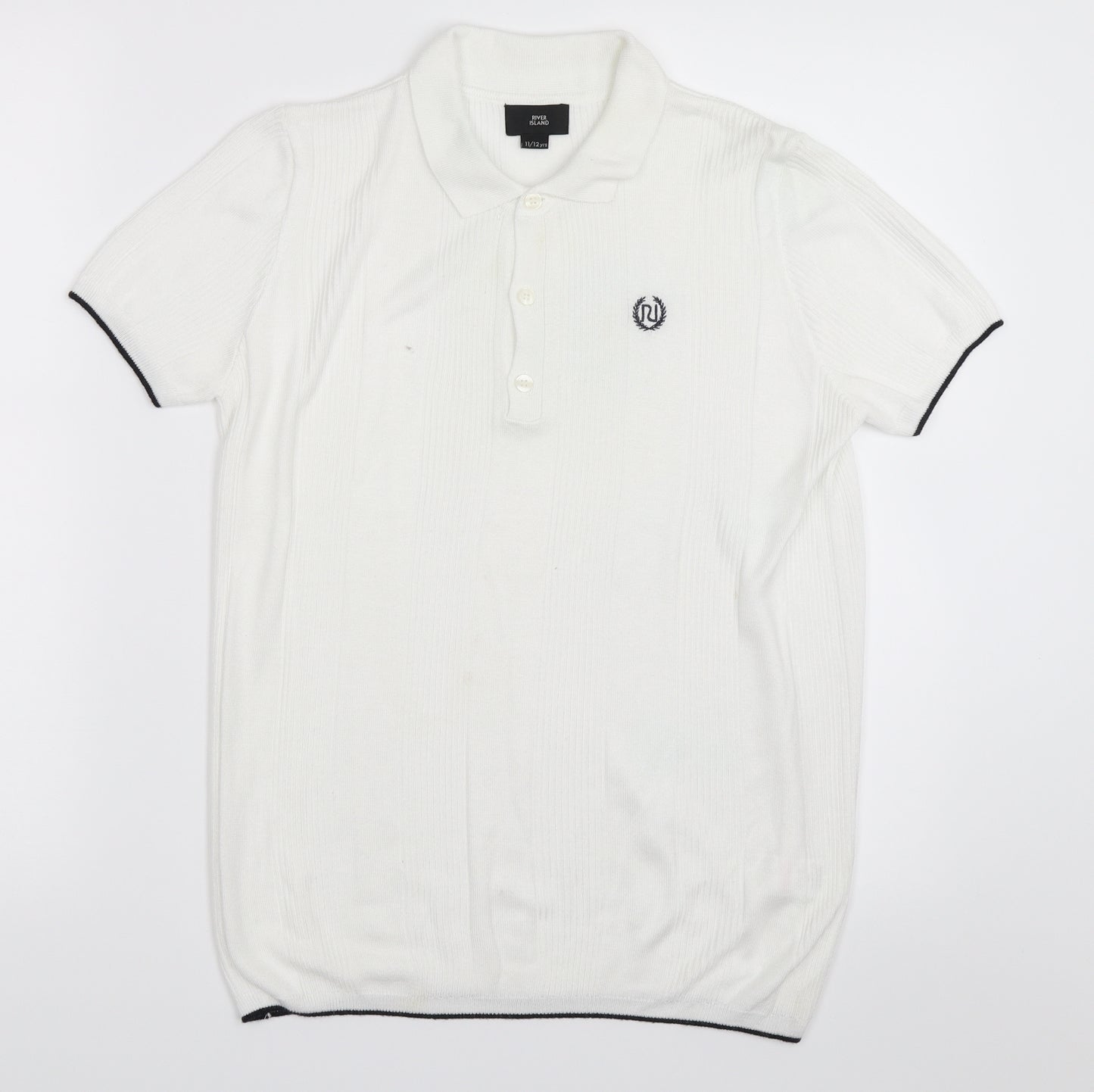 River Island Boys White   Basic T-Shirt Size 11-12 Years