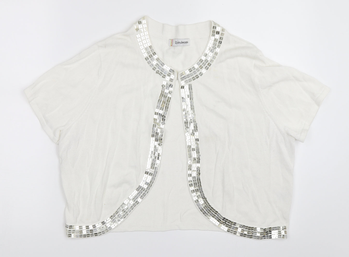 Kaleidoscope Womens White   Cardigan Jumper Size 16