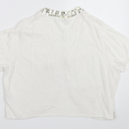 Kaleidoscope Womens White   Cardigan Jumper Size 16