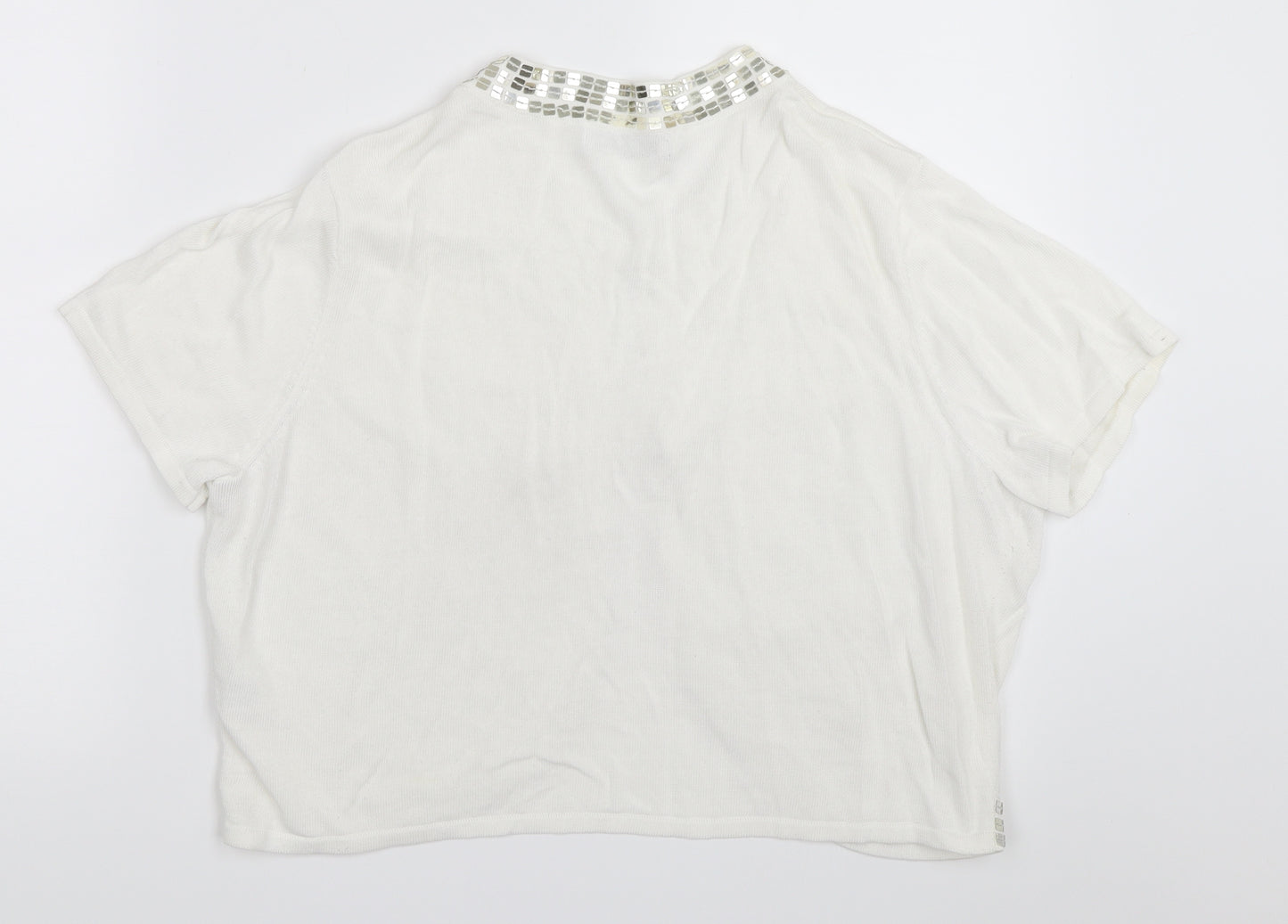 Kaleidoscope Womens White   Cardigan Jumper Size 16
