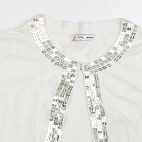 Kaleidoscope Womens White   Cardigan Jumper Size 16