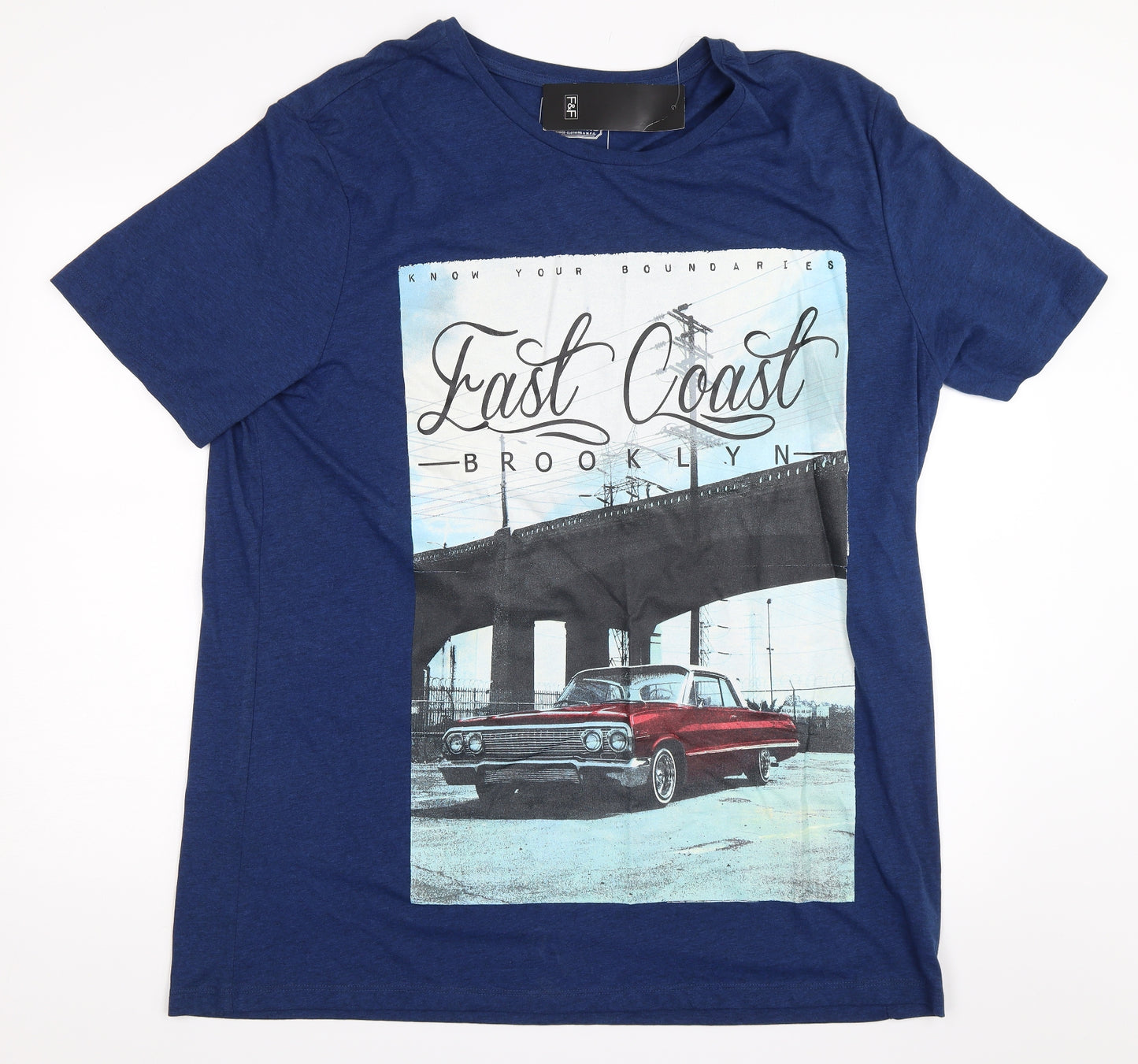 F&F Mens Blue    T-Shirt Size 2XL