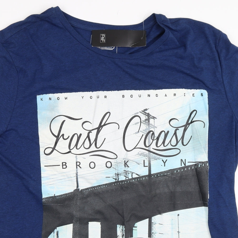 F&F Mens Blue    T-Shirt Size 2XL