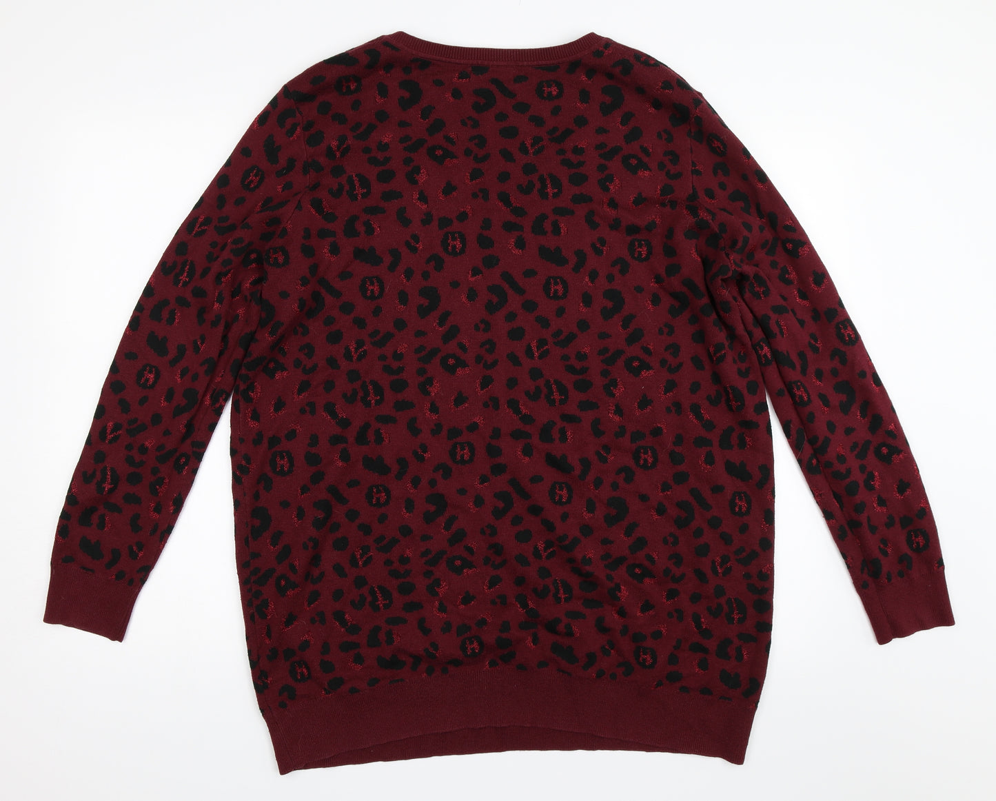 George Womens Purple Animal Print  Pullover Jumper Size XL