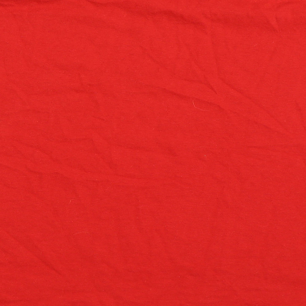 Miss Selfridge Womens Red   Cropped T-Shirt Size L