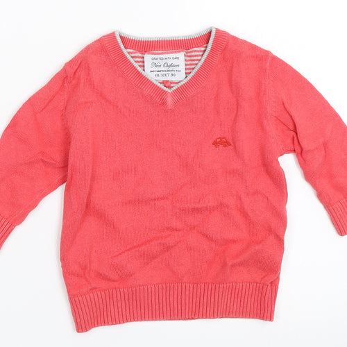 NEXT Boys Pink   Pullover Jumper Size 6-9 Months