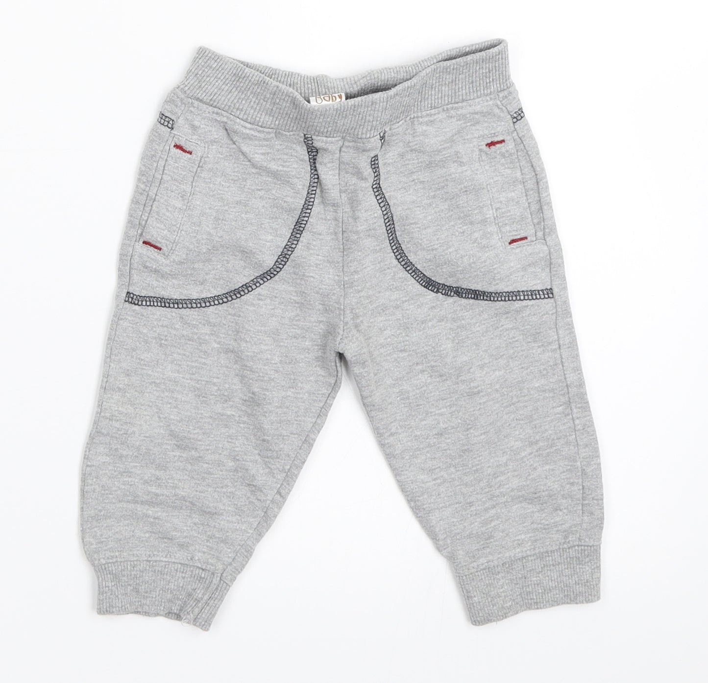 Peacocks Boys Grey   Jogger Trousers Size 6-9 Months