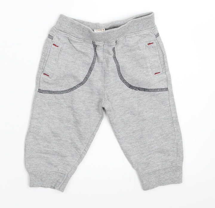 Peacocks Boys Grey   Jogger Trousers Size 6-9 Months