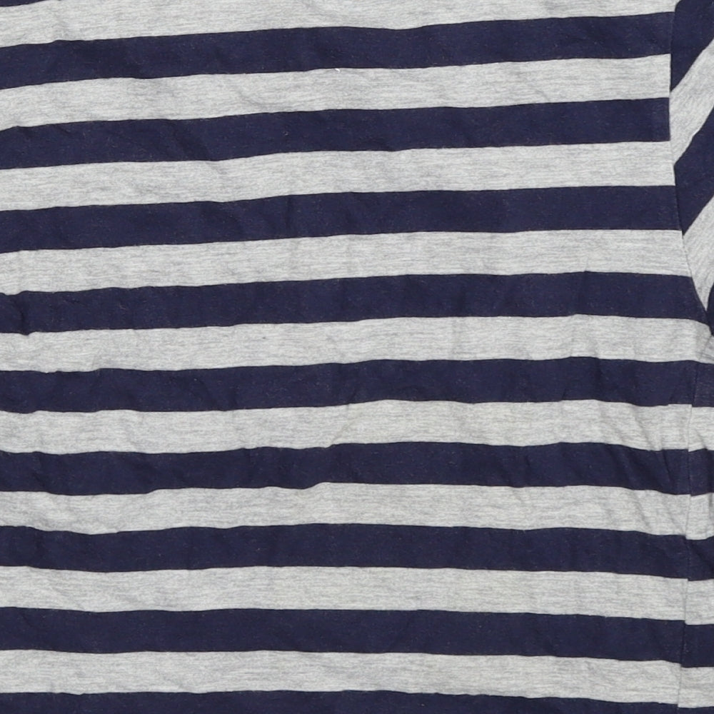 Primark Boys Grey Striped  Basic T-Shirt Size 6-7 Years