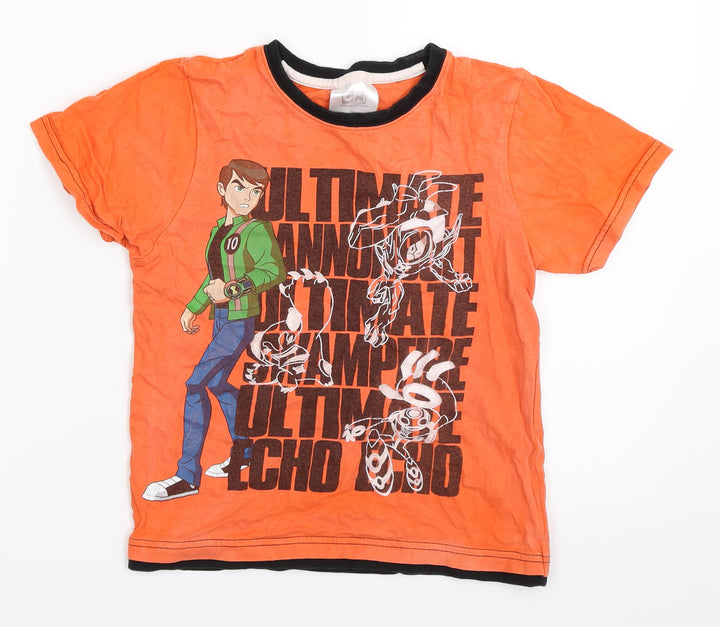 George Boys Orange Basic T-Shirt Size 6-7 Years - ben 10