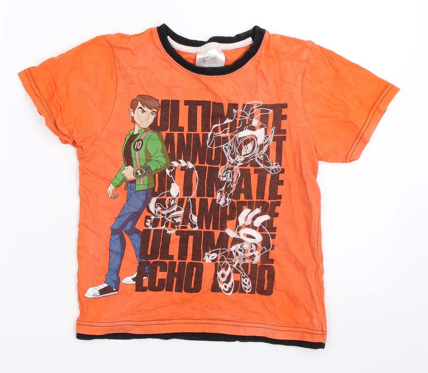 George Boys Orange   Basic T-Shirt Size 6-7 Years  - ben 10