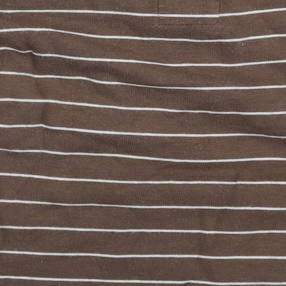 H&M Boys Brown Striped  Basic T-Shirt Size 6-9 Months