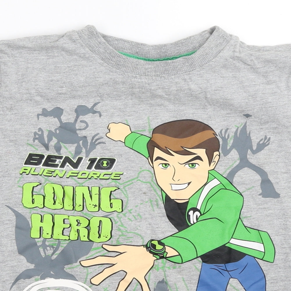 TU Boys Grey   Basic T-Shirt Size 6 Years  - ben 10