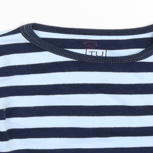 TU Boys Blue Striped  Basic T-Shirt Size 6-9 Months
