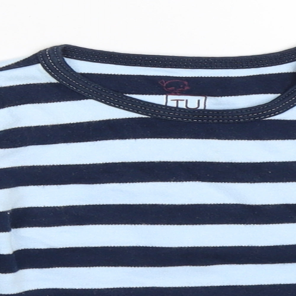 TU Boys Blue Striped  Basic T-Shirt Size 6-9 Months