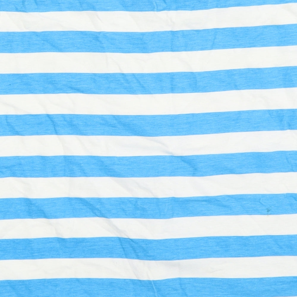 Tesco Boys Blue Striped  Basic T-Shirt Size 5-6 Years  - the smurfs