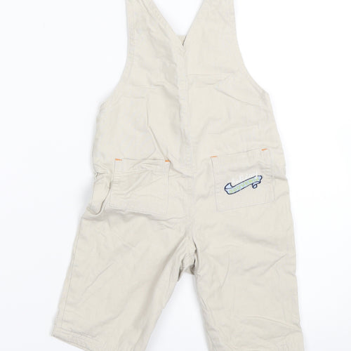 Earlydays Boys Beige   Dungaree One-Piece Size 6-9 Months