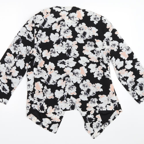 M&Co Womens Black Floral  Jacket  Size 10