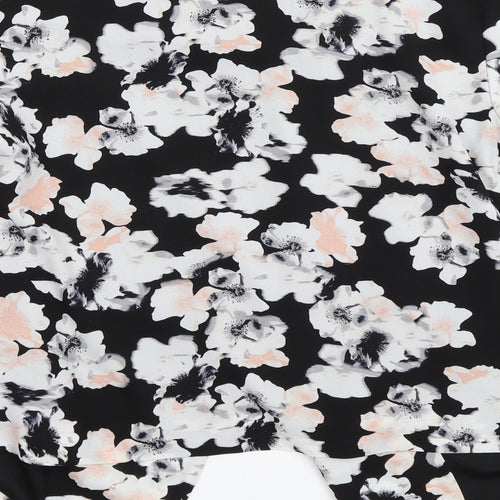 M&Co Womens Black Floral  Jacket  Size 10