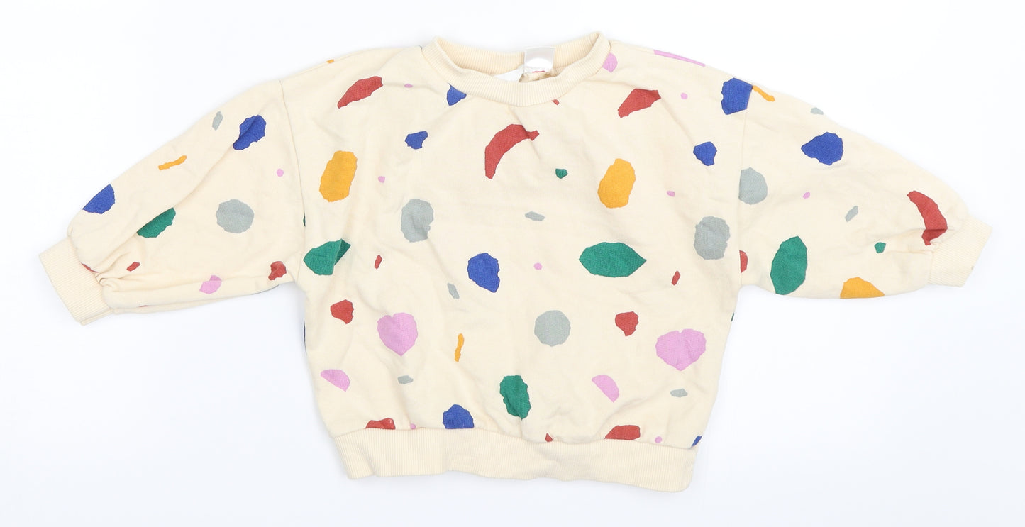 Zara Girls Beige   Pullover Jumper Size 12-18 Months