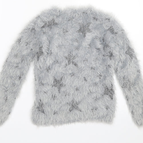 NEXT Girls Grey   Pullover Jumper Size 8 Years
