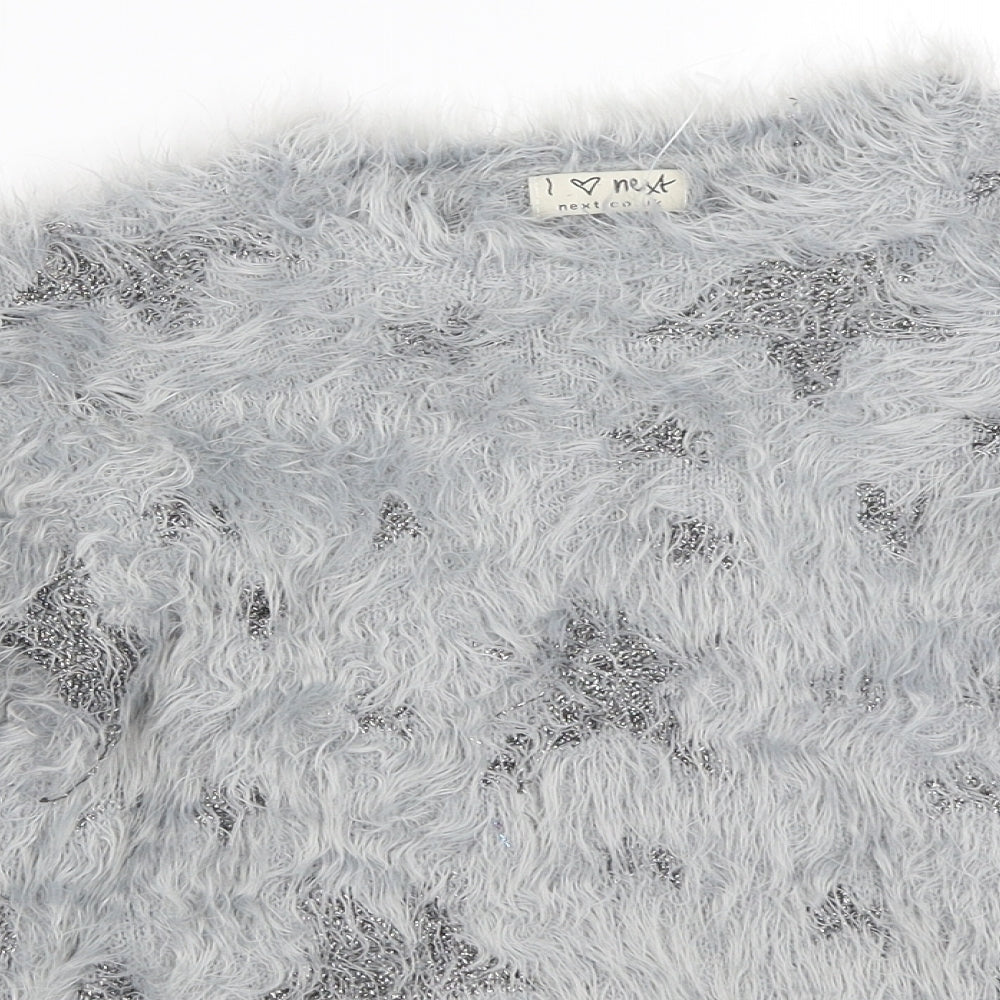 NEXT Girls Grey   Pullover Jumper Size 8 Years