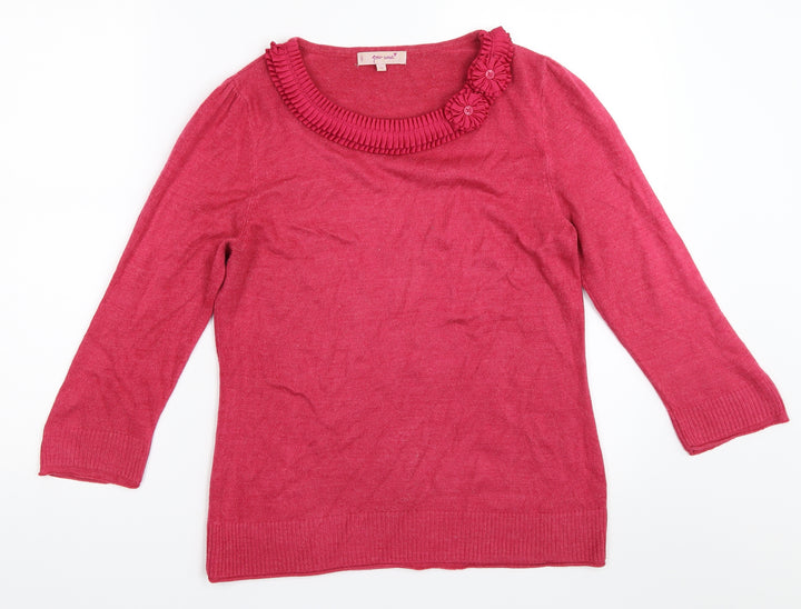 Per Una Womens Pink Pullover Jumper Size 12