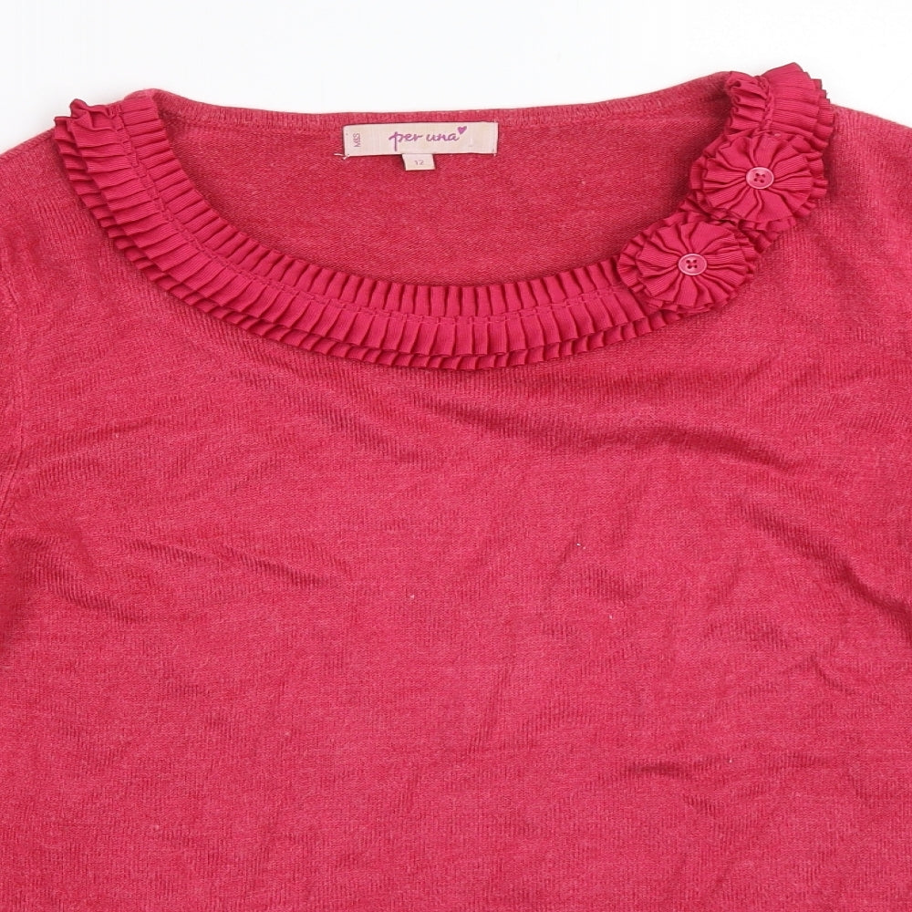 Per Una Womens Pink   Pullover Jumper Size 12