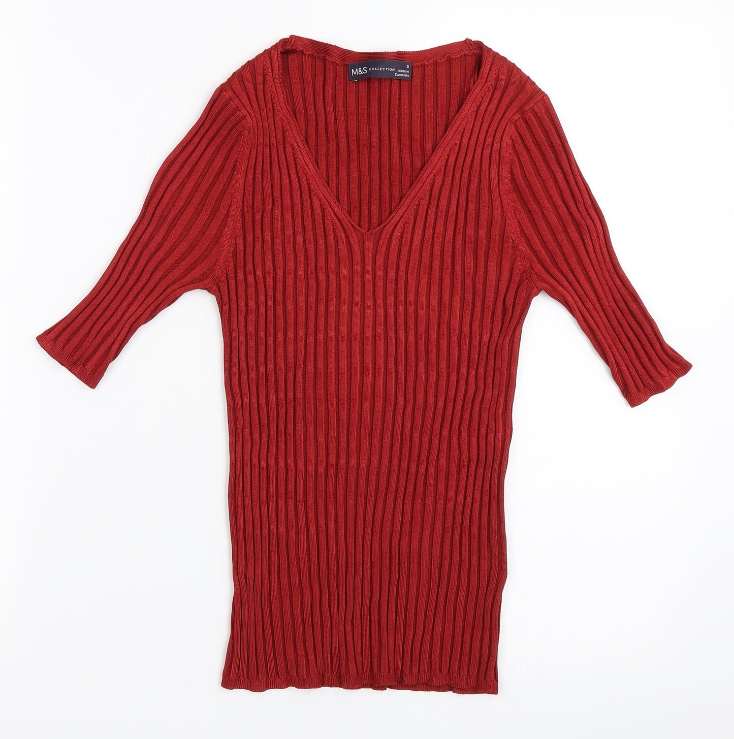 Marks and Spencer Womens Red   Pullover Jumper Size 8