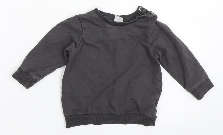 H&M Boys Grey   Pullover Jumper Size 9-12 Months