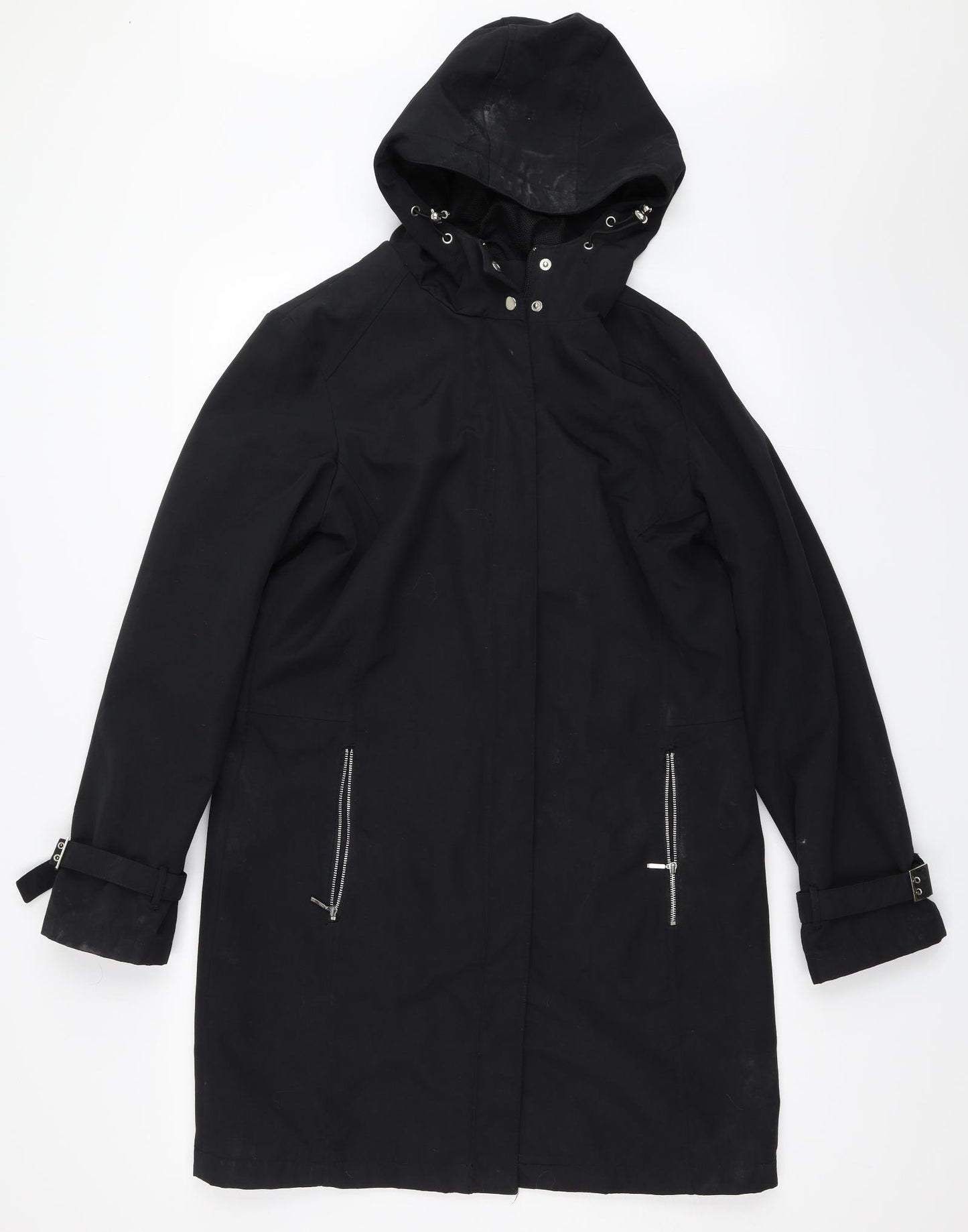 Maine New England Womens Black   Overcoat Coat Size 10